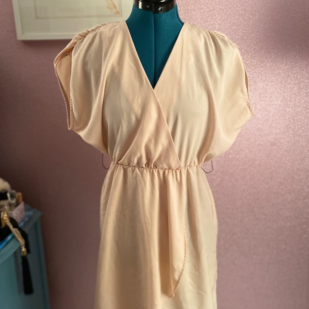 H&M peach wrap style dress